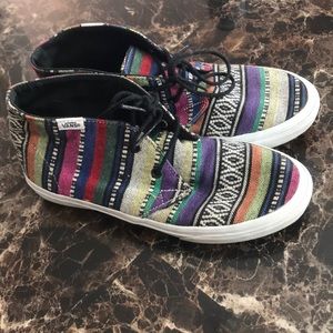 Super cute tribal/Aztec print vans - summer shoes!
